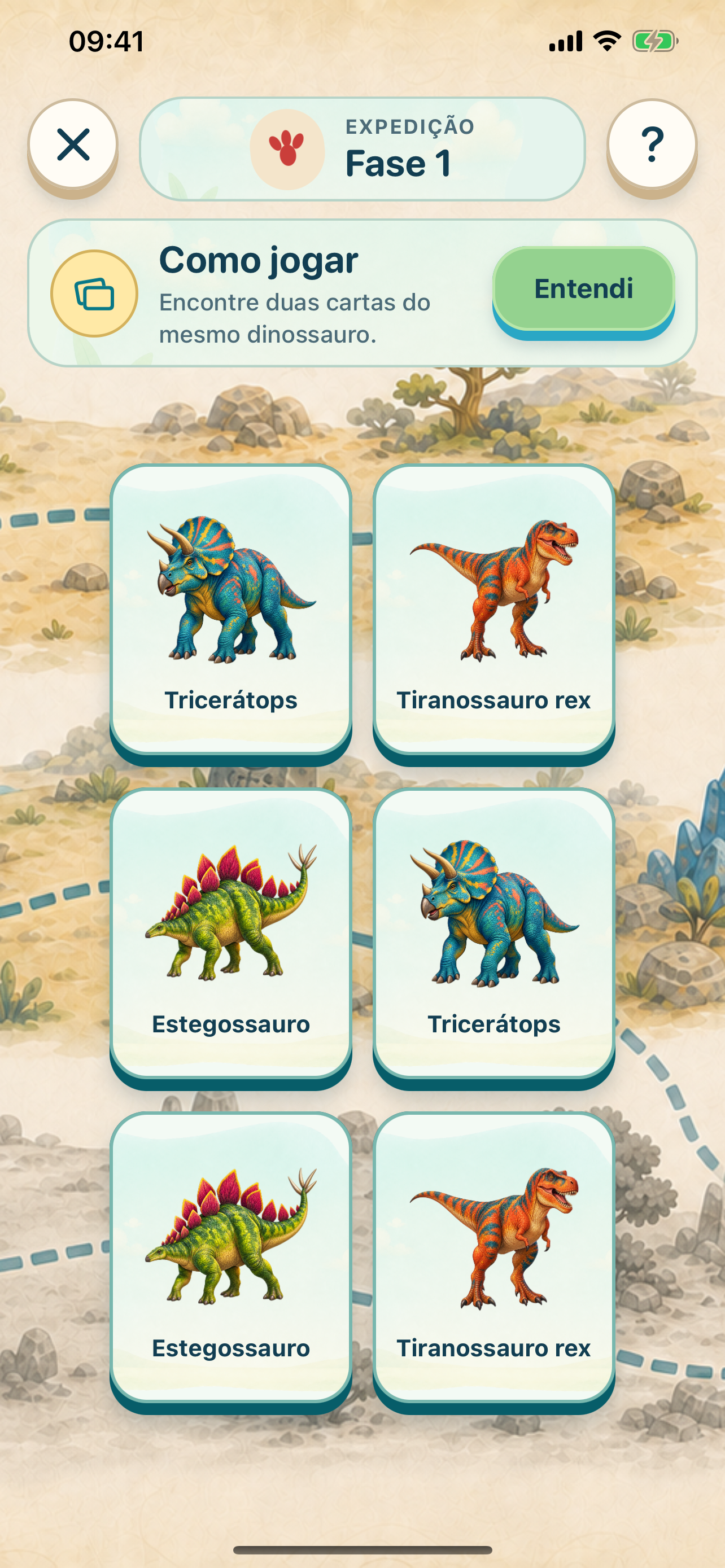 Jogo da Memória: Dinossauros screenshot 3