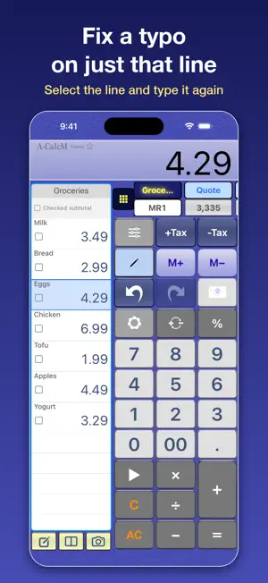 ACalcM screenshot 2