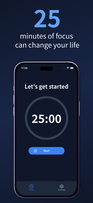 pomo - Pomodoro Focus Timer Screenshot 2 of 7
