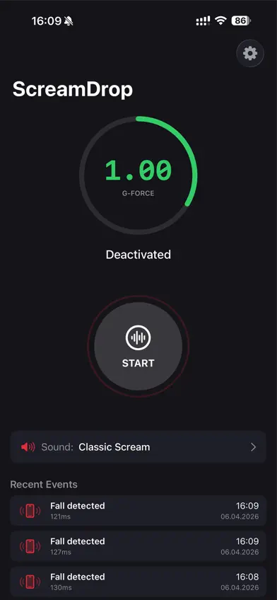 ScreamDrop screenshot 1