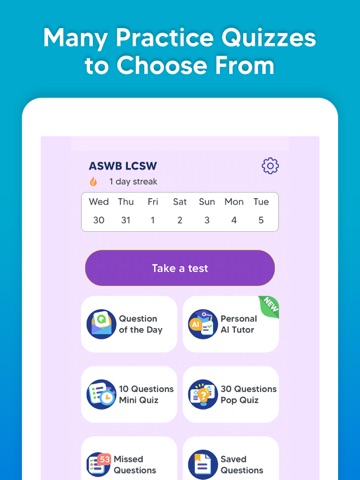 ASWB Exam Prep & Practice 2025 iPad screenshot