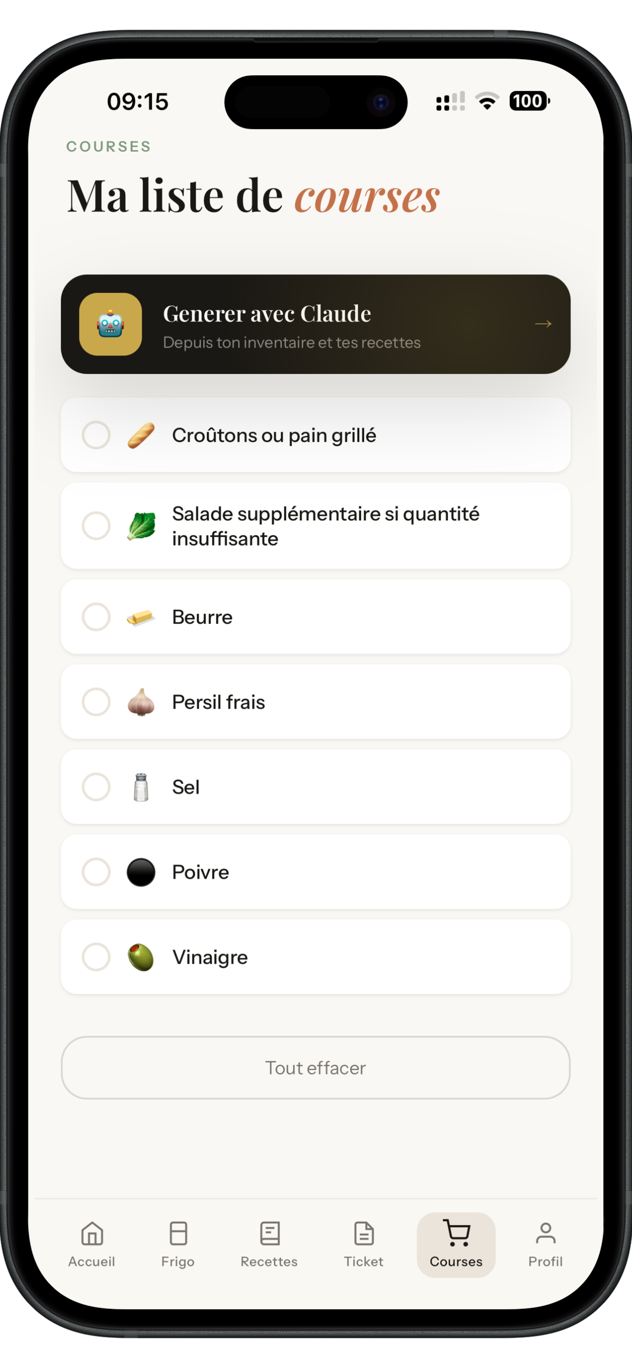 FrigoIA - Recettes & Antigaspi