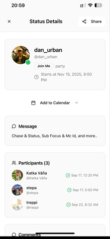 Status: Easy way to make plans screenshot