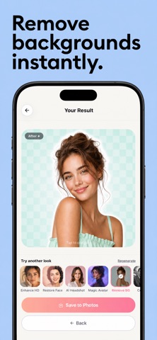 Infinita - AI Photo Optimizer iPhone screenshot