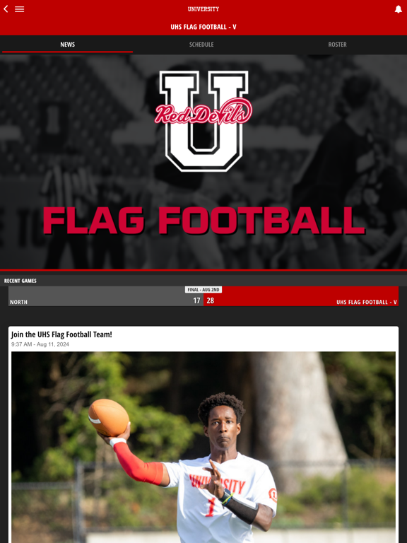 UHS Athletics iPad screenshot 5 - Sports app