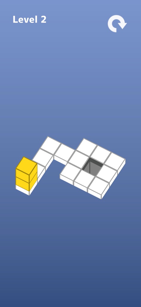 Block Escape: 3D Block Puzzle - Explore the escalating challenge highlighted by the 'Level 2' indicator and the more intricate puzzle layout requiring strategic navigation.