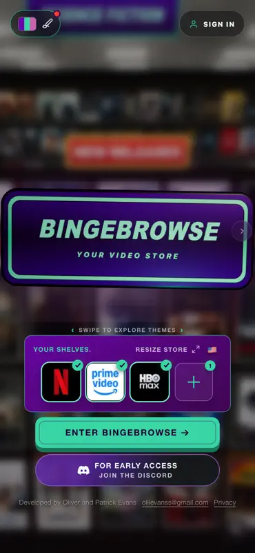 BingeBrowse screenshot 1 of 2