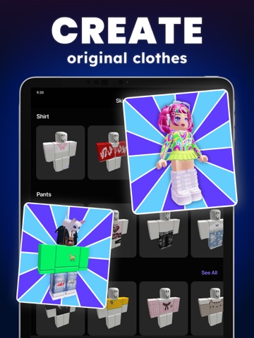 Skins & Avatars Clothes Maker iPad screenshot