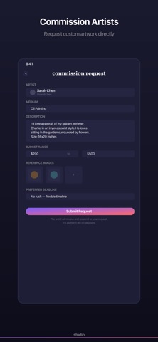 studio - artist platform Screenshot 4 of 6