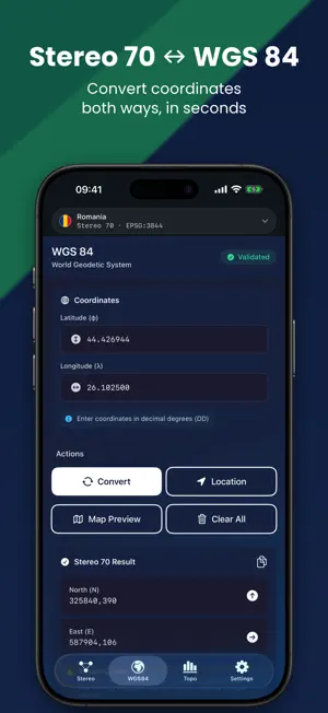 TopoXY: Coordinate Converter screenshot 1