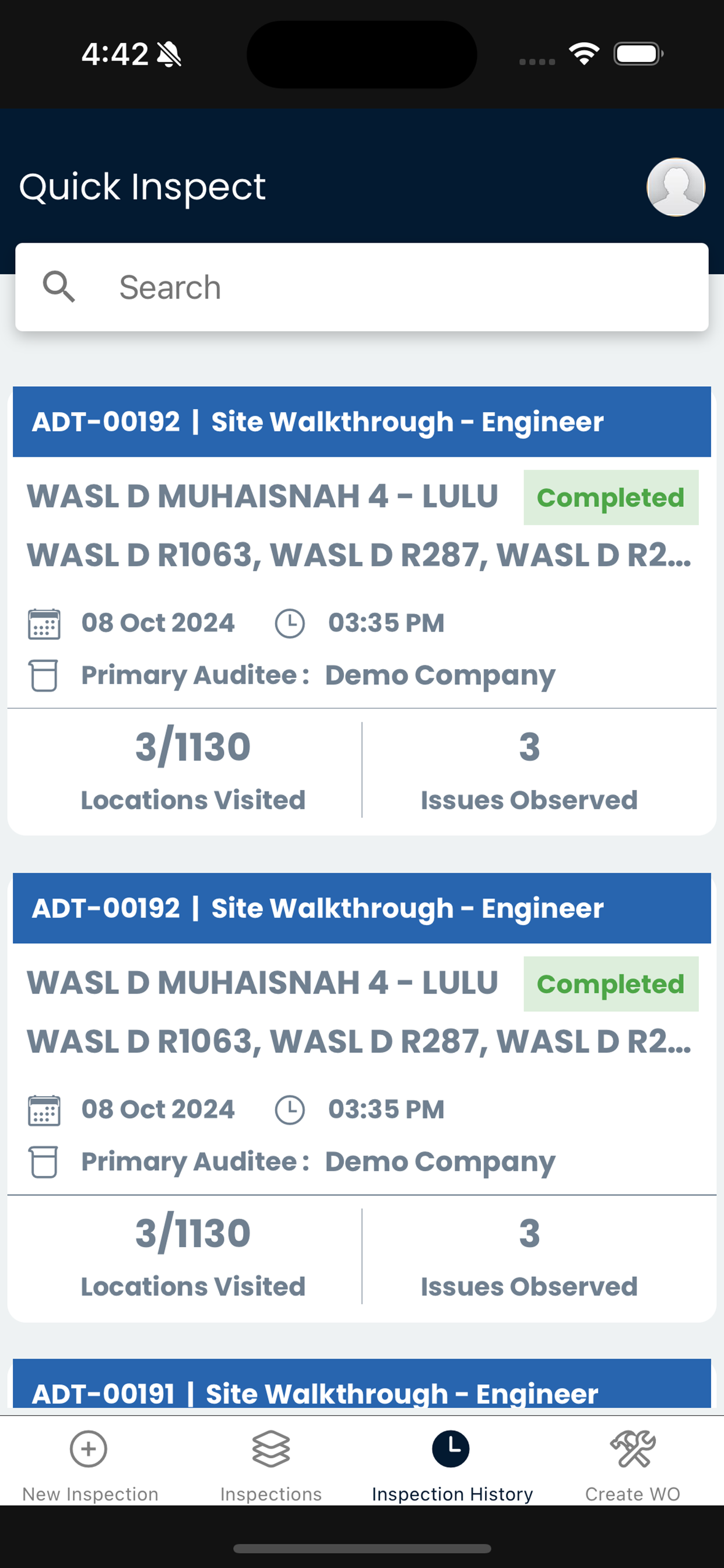 Reflexion Inspection App