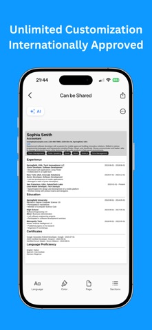 Resume AI - CV Maker & Builder Screenshot 3 of 5