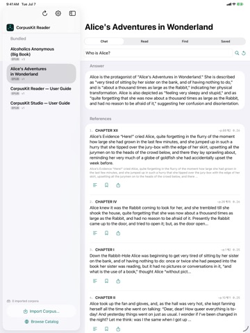 CorpusKit Reader iPad screenshot
