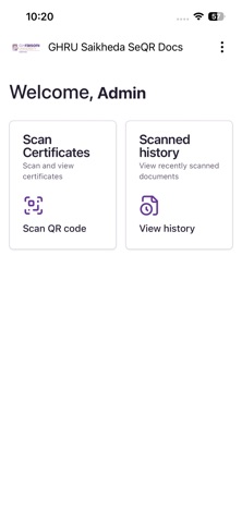 GHRU Saikheda SeQR Scan screenshot