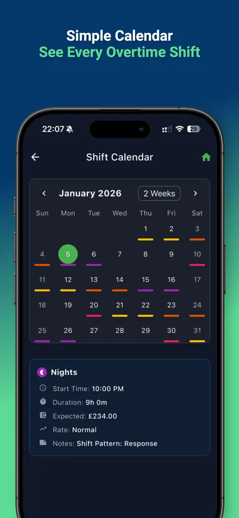 Overtime Live - Shift Tracker - Finance App | MWM