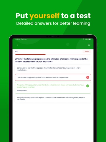 AP US Govt Politics Prep Test iPad screenshot