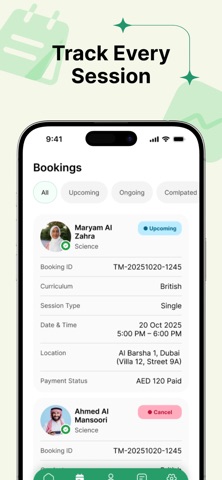 Tutor Match AE iPhone screenshot