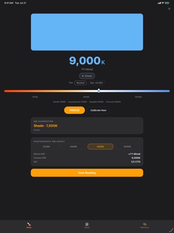 Color Temperature Meter+ iPad screenshot
