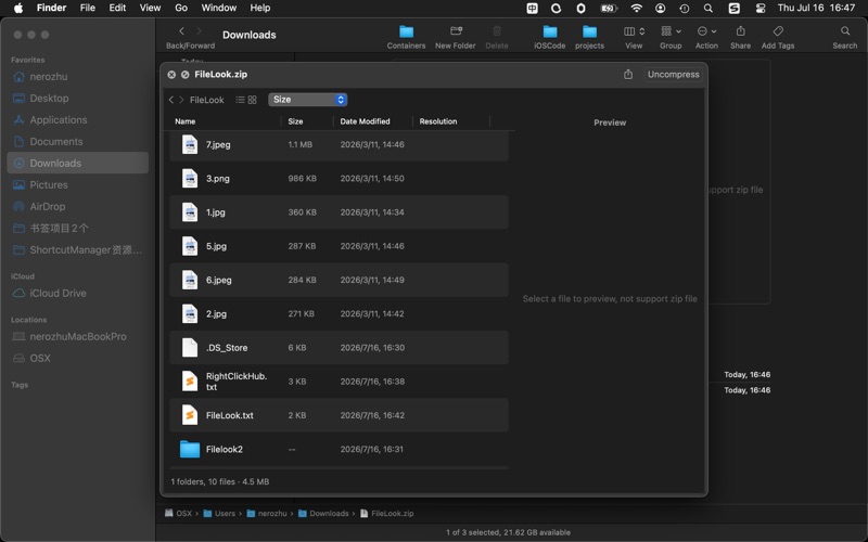 FileLook - Zip & Folder iPhone screenshot