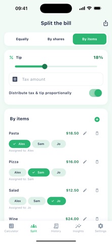 SplitMint: Tip Calculator iPhone screenshot