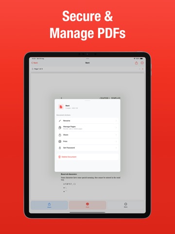 Convert to PDF - Photo Scanner iPad screenshot