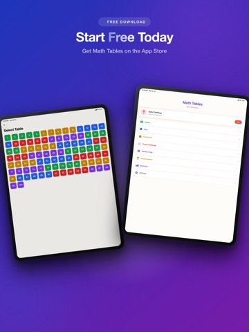 Math Tables – Learn & Practice iPad screenshot