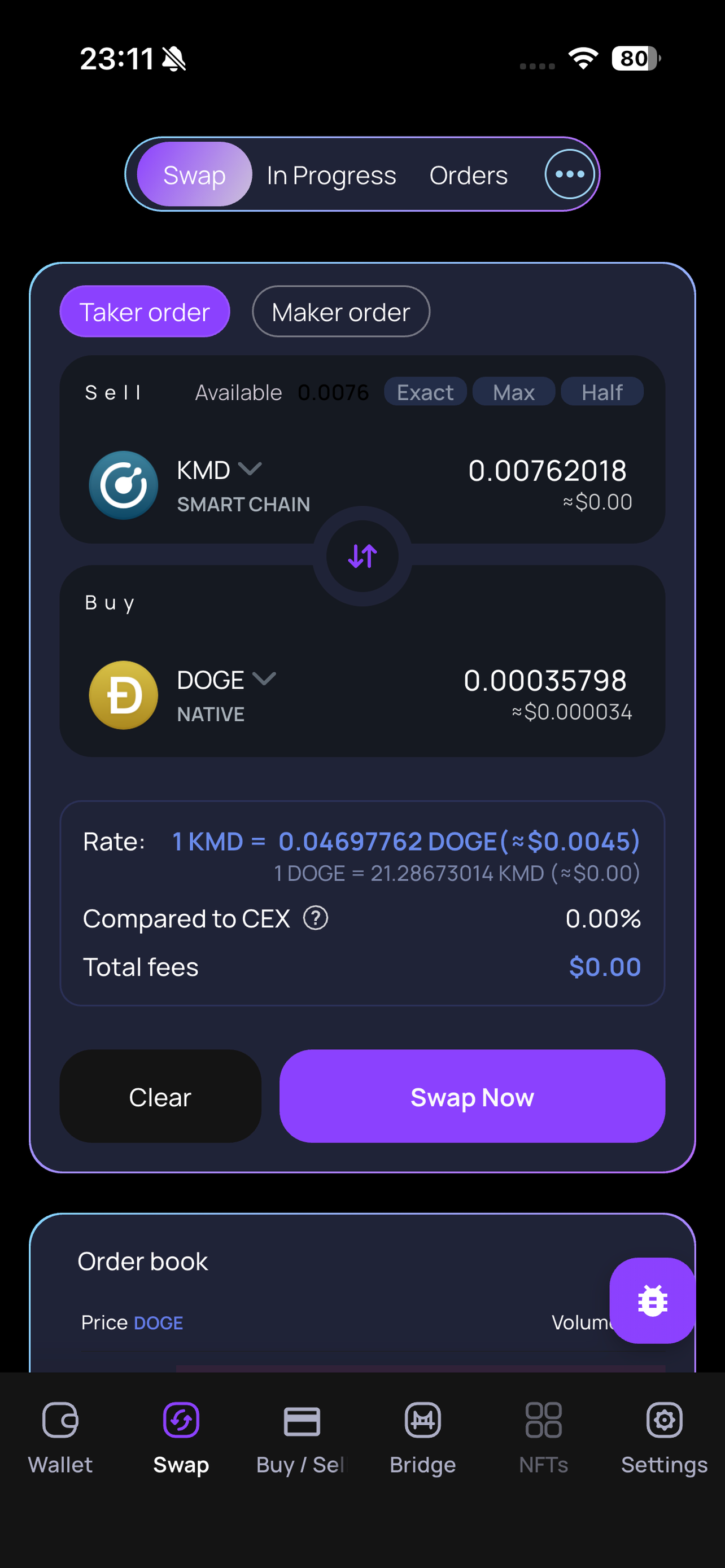 GleecDEX wallet screenshot 3