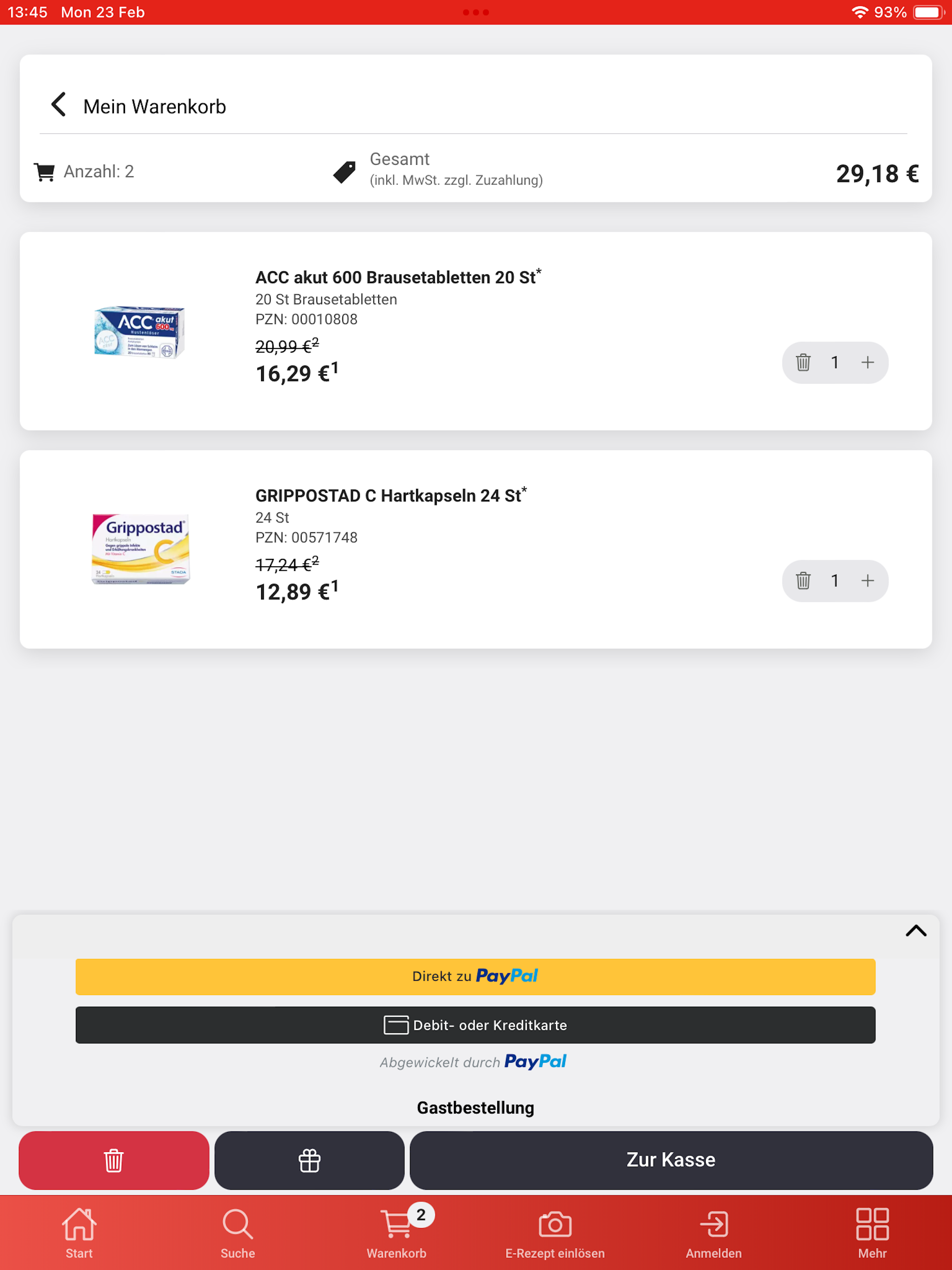Apotheke B29 Shop & E-Rezept screenshot 12