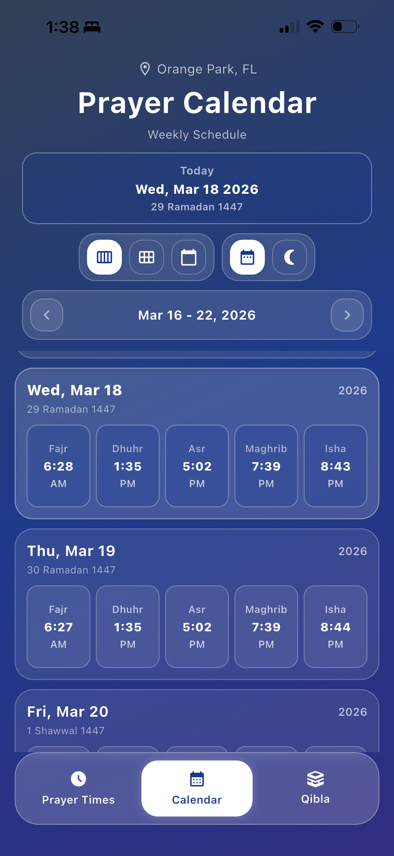 Prayer Times - Full Athan