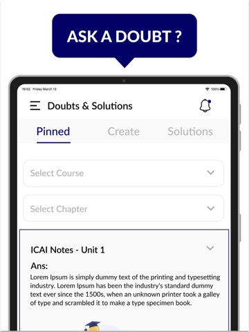 ICAI Pune Branch iPad screenshot