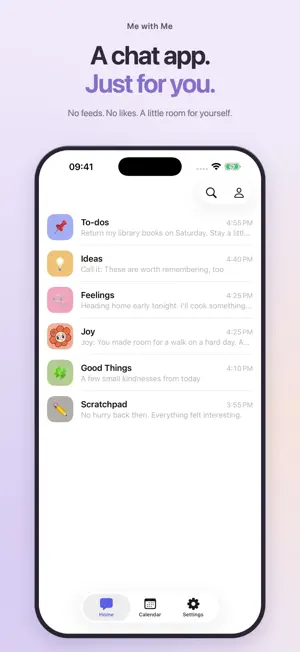 Me with Me: Chat-Style Journal screenshot 1