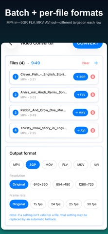 Video Converter: MP4 MKV 3GP iPhone screenshot