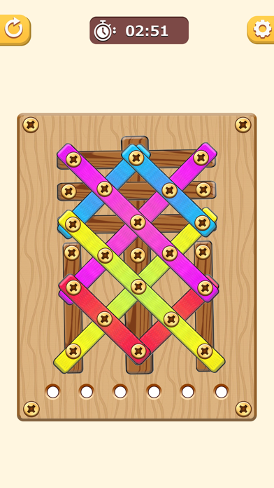 screw puzzle wood nut & bolt Screenshot