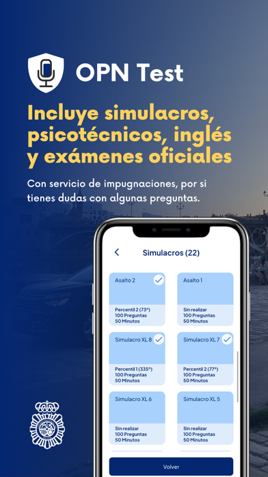 OPN Test Policía Nacional Screenshot