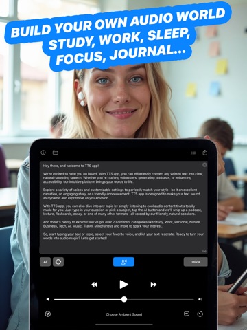 FreeTTS - Text to Speech, AI iPad screenshot