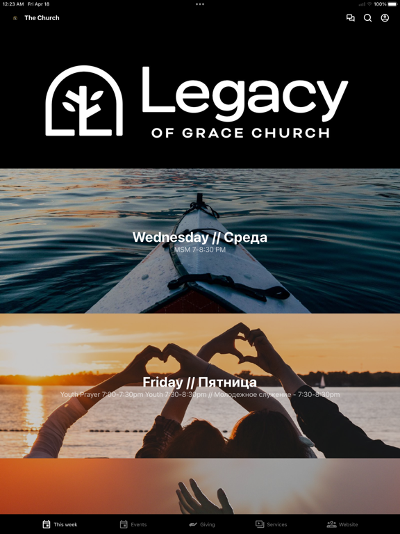 Legacy of Grace iPad screenshot 1 - Education app