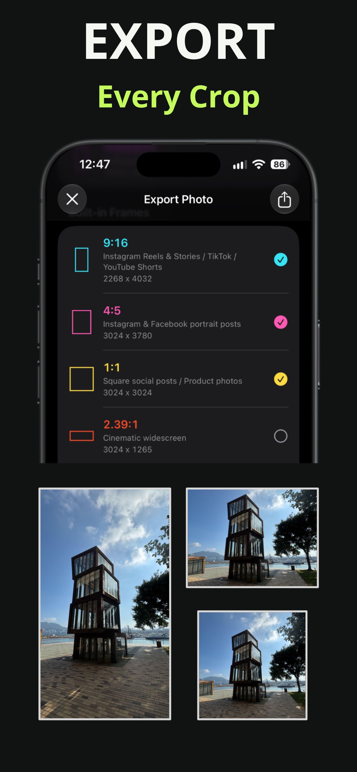 Screenshot 2 of FrameSleek: Pro Camera