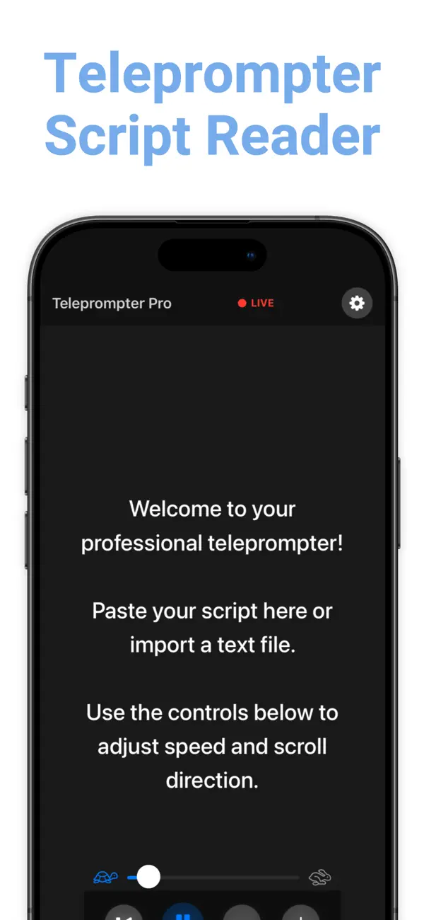 #2. Teleprompter & Script Reader (iOS) Podle: Fenuku Kekeli