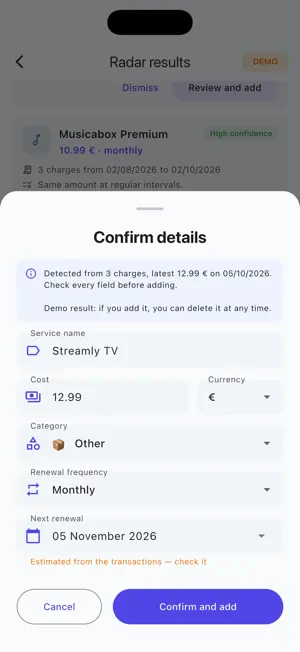 SubCost - Subscription Tracker screenshot 4