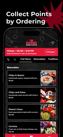 The Score Restaurant iPhone screenshot