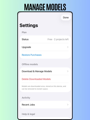 Offline AI Auto Captions iPad screenshot
