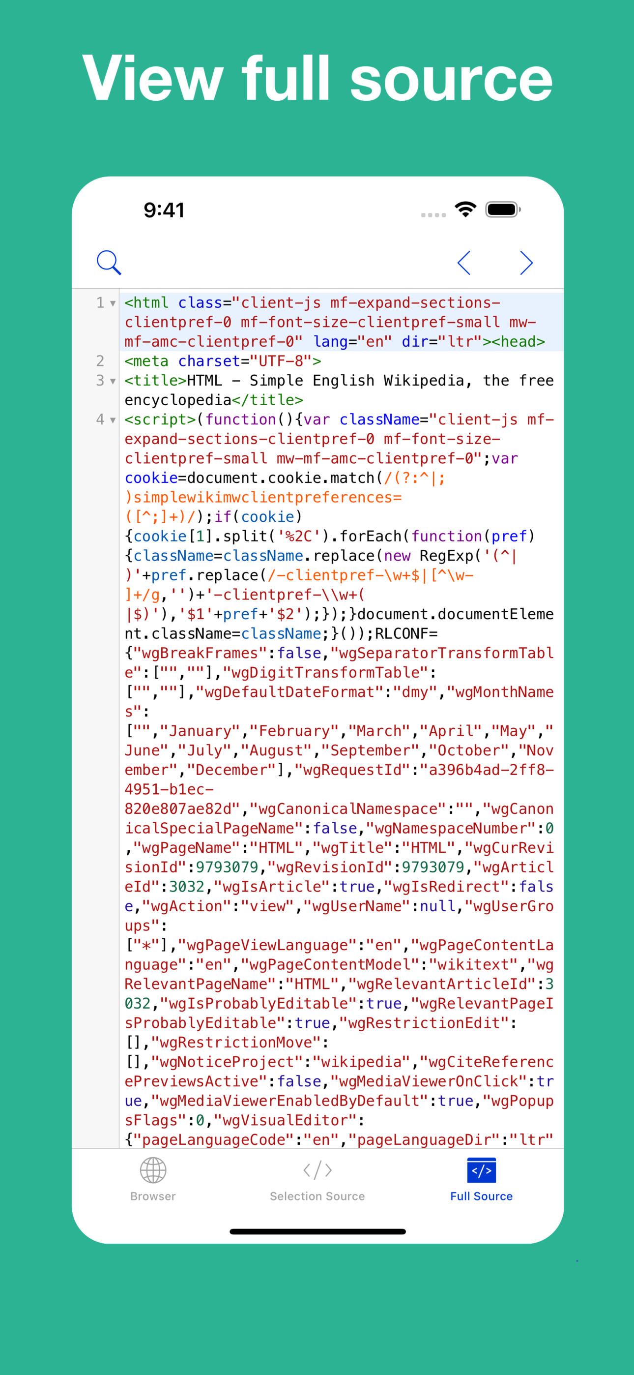 View Selection Source screenshot 3