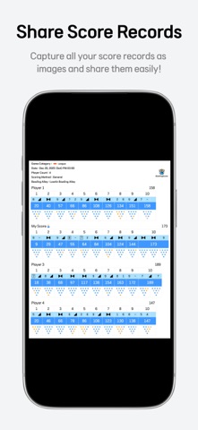 BowlingScore - Easy Record iPhone screenshot
