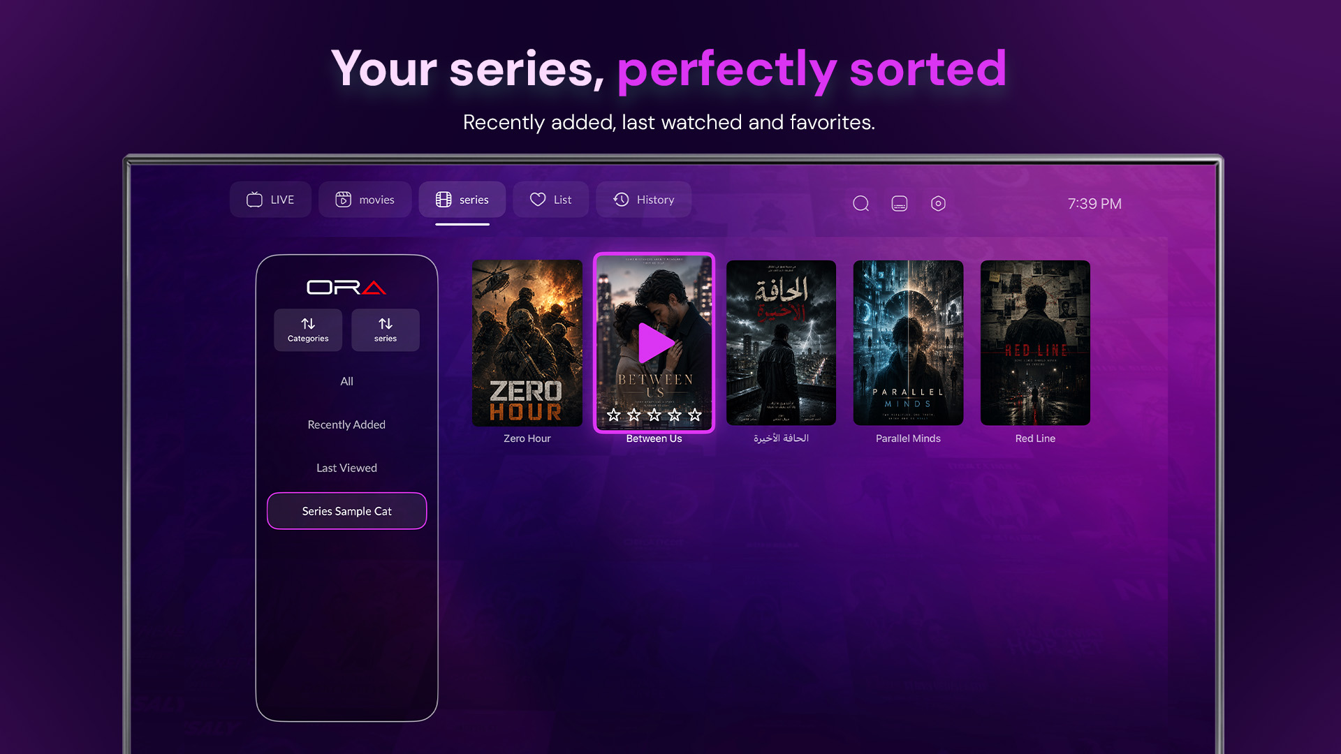 ORA IPTV Player & M3U Stream