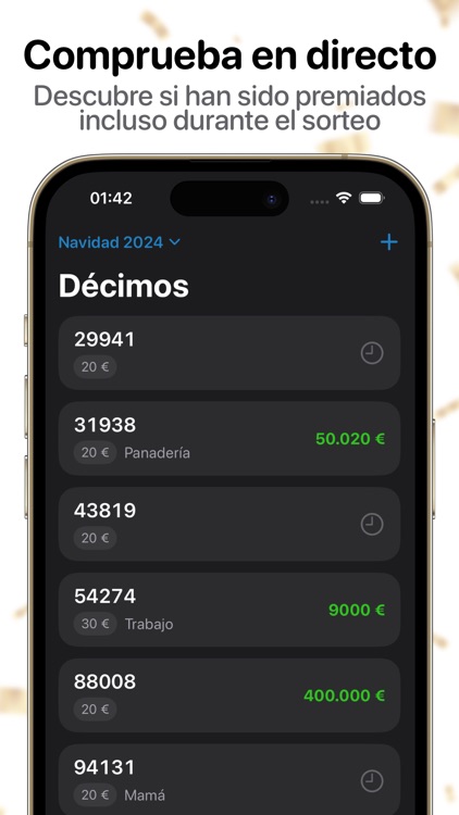 Décimos: Comprobar lotería