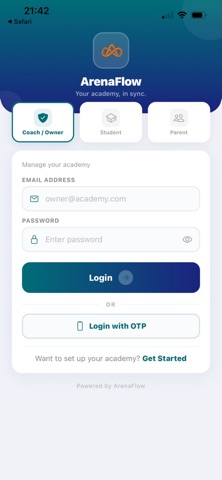 ArenaFlow iPhone screenshot 1