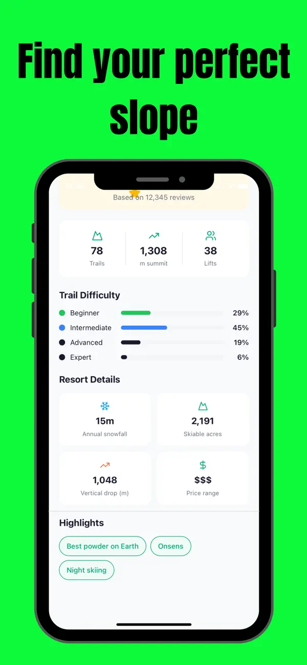 Screenshot #1 pour Global Ski Resort Finder