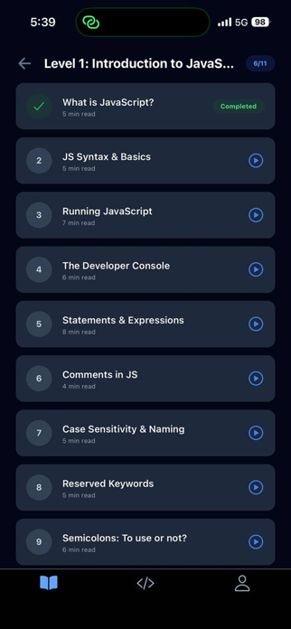 Learn JS Screenshot 3 of 10