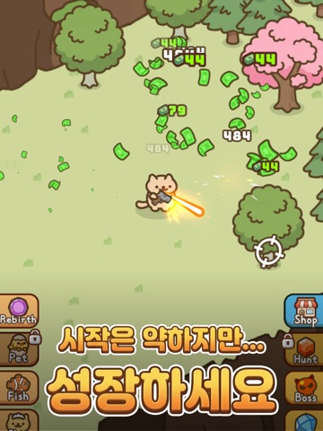총잡이 고양이 - 방치형 키우기 iPad screenshot 1