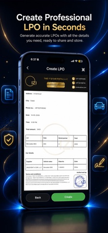 IZI Contract screenshot
